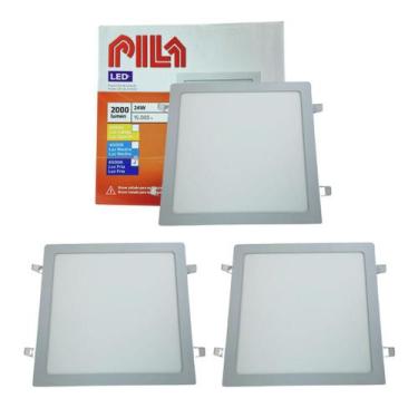 Imagem de 3 Luminárias Painel Led Embutir Philips Pila 24w 6500k