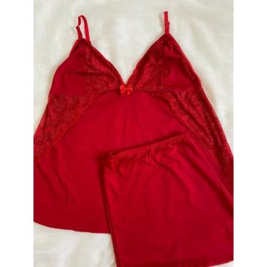 Imagem de Babydoll Fabiana Plus Size do 48 ao 58 - Orquídea Lingerie, Vermelho, 