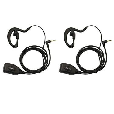 Imagem de Fone de ouvido Walike Talkie com microfone, 1 pino, 2,5 mm, formato G, volume ajustável, compatível com Motorola Radios Talkabout T402 T600 MH230R MH230TPR MR350R MS350R MT350R (pacote com 2)