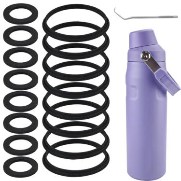 Imagem de (16 peças) Substituição de vedação de borracha para garrafa de água Stanley IceFlow Fast Flow, junta de vedação para garrafa Stanley IceFlow 473 g/680 g/1,020 g/1,417 g garrafa isolada à prova de