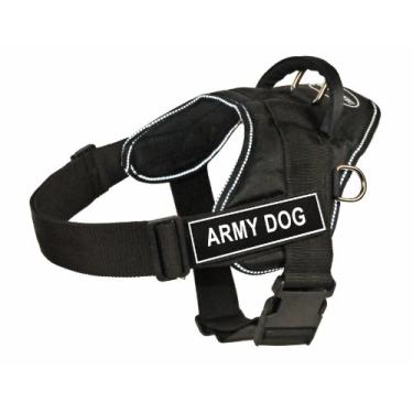 Imagem de Dean & Tyler Arreio para animais de estimação Fun Works de 50 cm a 50 cm, PP, cão militar, preto com acabamento reflexivo