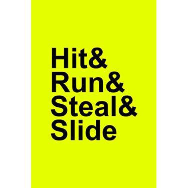 Imagem de Hit& Run& Steal& Slide: Softball Dotgrid Notebook for Catcher/Pitcher Girls Training Journal at Sports, High School, College, University