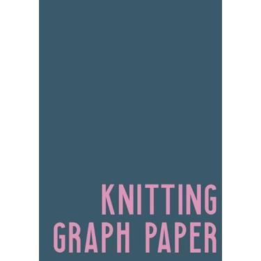 Imagem de Knitting Graph Paper: Rectangular 4:5 Graph Paper Notebook for Designing Knitted Patterns and Color Charts with Simple Navy Blue Cover Design