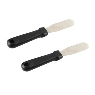Imagem de Kit 2 Pçs Espátula Confeiteiro Para Confeitar Bolo Reta Em Aço Inox