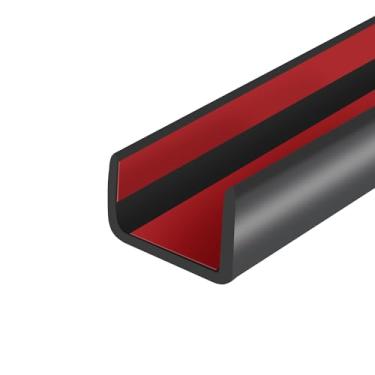 Imagem de Protalwell Guarnição de Borda de Borracha, Protetor de Borda de Canal Em U Autoadesivo para Madeira Compensada, Gabinete, Faixa de Borda de Madeira de 5/8", Reparo de Móveis Flexíveis, Material Epdm,