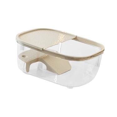 Imagem de Fenteer Tartaruga basking plataforma réptil tanque escada transparente tanque de descanso terraço escalada prateleira para sapo barbudo dragão, M White