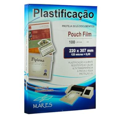 Imagem de Plástico para Plastificação Mares A4 0,05 220x307mm 100un