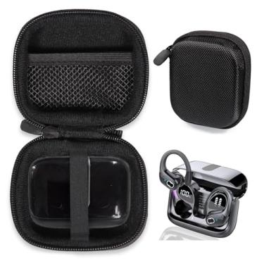Imagem de CaseSack Capa para fones de ouvido esportivos Aptkdoe 75hrs 5.3, fones de ouvido estéreo 2024, graves profundos com ganchos, microfone com cancelamento de ruído ENC, fone de ouvido impermeável IPX7
