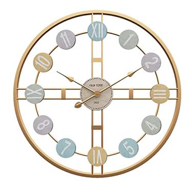 Imagem de Relógio de parede grande, relógio decorativo de quartzo silencioso sem tique-taque para sala de estar, vintage para quarto, escritório, cozinha