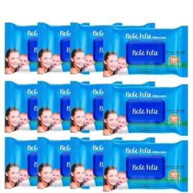 Imagem de Toalhas Umedecidas Bebê Feliz 120 Unidades Kit c /12 pcts