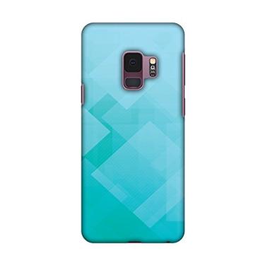 Imagem de Amzer Capa de encaixe rígido slim fit capa traseira com cabo USB tipo C e película de kit de limpeza de tela para Samsung Galaxy S9 - interseções 3 cores HD, capa traseira ultra leve