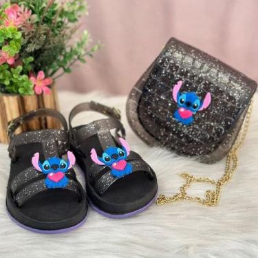 Imagem de Kit Sandália Infantil Stitch Menina + Bolsinha Infantil Stitch - Cool,