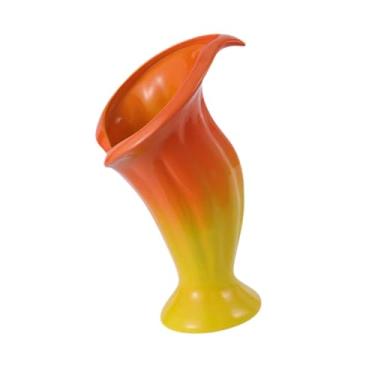 Imagem de Generic Vaso de cerâmica vaso de flores moderno vaso de flores suporte de plantas vaso decorativo estético para festa escritório cozinha decoração interna, Laranja