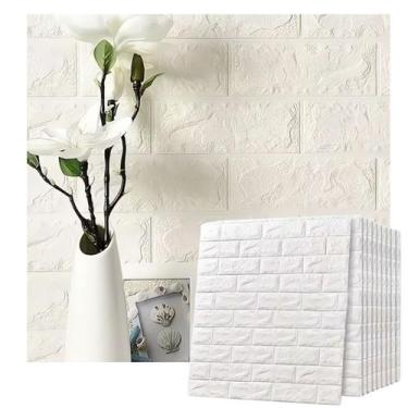 Imagem de Placas Adesiva Tijolinho 3D Revestimento Autocolante Decoração Quarto 