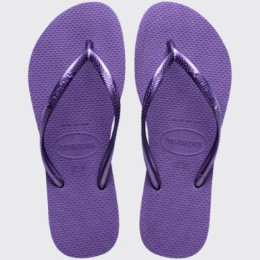 Imagem de Chinelo Feminino de Dedo Casual Havaianas Slim 4000030, Lilas escuro, 