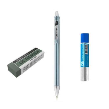 Imagem de Kit Lapiseira Spark 0.7mm Azul Metálico + Grafite + Borracha - CIS