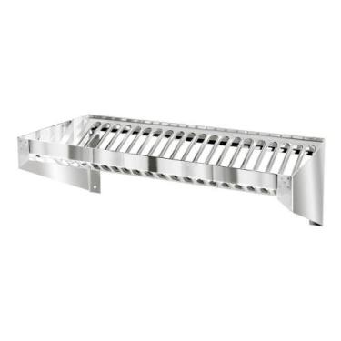 Imagem de Escorredor De Parede Fixo 20 Pratos Em Aço Inox - Dinox - EPF-002