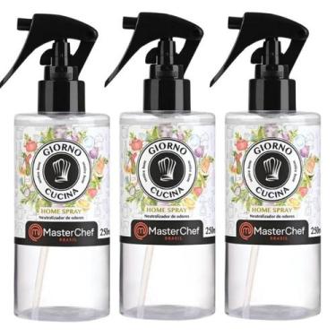 Imagem de Kit 3 Aromatizador Home Spray Cucina MasterChef Giorno 250ml