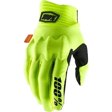 Imagem de 100% Luvas masculinas Cognito off-road para motocicleta - amarelo fluorescente/preto/pequeno