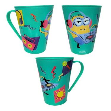 Imagem de Caneca Minions 360 ml Infantil de Plástico com Alça Plasútil - PLASUTI