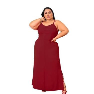 Imagem de Vestido Longo Feminino Plus Size Alçinha Evangelico Verao - MJVERISSIM