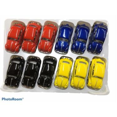 Imagem de Kit 12 Chaveiros Fusca 1967 Escala 1/64 Cores Sortida - Kinsmart