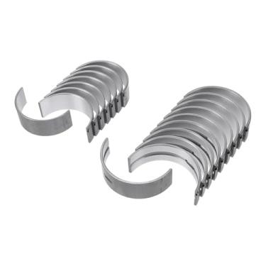 Imagem de ACROPIX Kit de rolamento principal e biela Nº 2710330601/2710380110 para Mercedes-Benz C180K 2007-2014 Rolamento da haste do virabrequim do motor metal prateado 18 peças