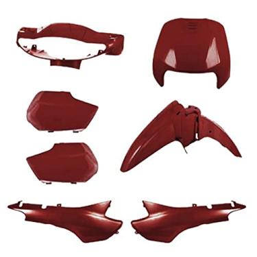 Imagem de Kit Conjunto Carenagem Moto Cód. 004-3018/004-2018/004-4018/004-1014/004-5018 Biz 100 2004/2005 Vermelho Ipiranga