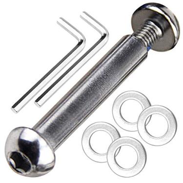 Imagem de OTFAITP M8 8mm x 8.8 Grau Eixo de Aço Carbono Allen Parafuso Conjunto para Frente Traseira 2 3 4 Rodas Stunt Scooter Traço Adolescente/Adulto Kick Scooter-800+lb Capacidade (44mm)