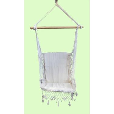 Imagem de Cadeira De Balanço Rede De Descanso Suspensa Luxo Algodão CRUA - Artes
