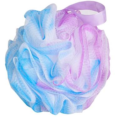 Imagem de Urbanstrive Esponja De Banho De Chuveiro Xl 75G, Bolas Macias De Bucha De Banho Para Sabonete Líquido, Acessórios De Banheiro Para Homens E Mulheres, 1 Pacote, Azul-Roxo
