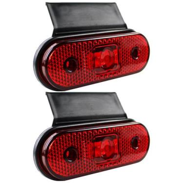 Imagem de 2 Lanterna Lateral Caminhão Carreta Facchini LED VM +Suporte - Prime