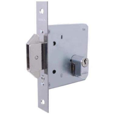 Imagem de Fechadura para portas de correr com bico duplo 1006 Escovada Arouca