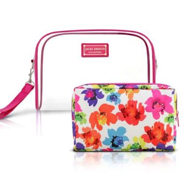 Imagem de Kit De Necessaire De 2 Peças Com Alça Aquarela Jacki Design Vermelho