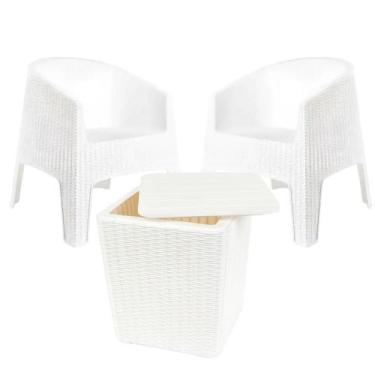 Imagem de Conjunto 2 Poltronas Rattan Ibiza + Mesa Capri - Garden Life