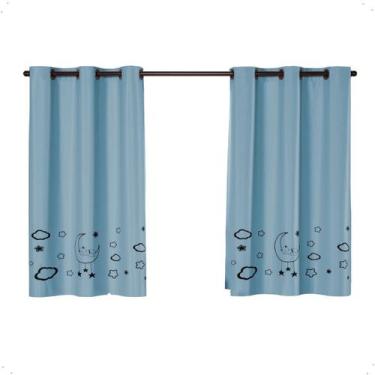 Imagem de Cortina PVC Blackout Estampada 2,20m x1,30m Proteção Antitermica Quart