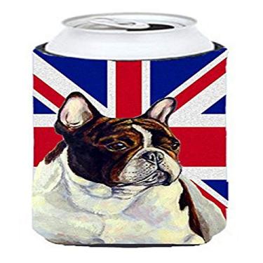 Imagem de French Bulldog with English Union Jack British Flag Tall Boy Beverage Insulator Hugger LH9489TBC
