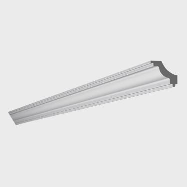 Imagem de Moldura de Teto Rodateto de Poliestireno M8 Metro Linear - caixa com 2 m - Branco