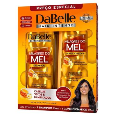 Imagem de Kit Shampoo 250ml e Condicionador 175ml DaBelle Hair Intense Milagres do Mel