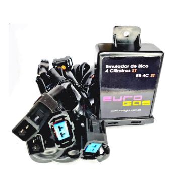 Imagem de Emulador 4 Bicos Injetores Chicote Honda Conectores Eurogas