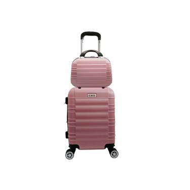 Imagem de Mala de Viagem com Frasqueira Expansiva Rodinha Dupla Rígida Bordo Avião Mao Pequena 8kg Abs-Unissex