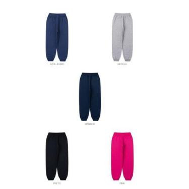 Imagem de Kit 3 Calças Moletom Infantil Menino e Menina 1 á 3 Anos Moda Inverno 