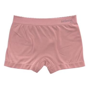 Imagem de Calcinha Infantil Boxer Sem Costura Selene, M, Rosa