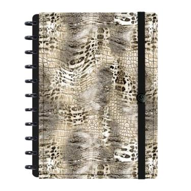 Imagem de Caderno Disco Inteligente G Animal Print Onça Croco 80F