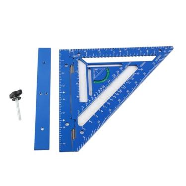 Imagem de Ferramenta Quadrada de Viga Inovadora, Régua Triangular de Liga de Alumínio Transferidor Quadrado e Combinação Ferramenta Quadrada para Trabalhar Madeira