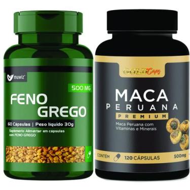 Imagem de Feno greg o com Mac a kit 1 frasco de cada - MW Suplementos