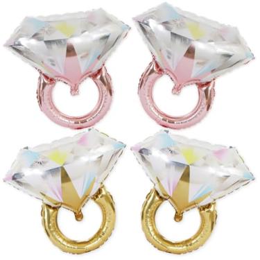 Imagem de PartyForever Just Married Balloons Rose Gold Decorações de festa para chá de noiva