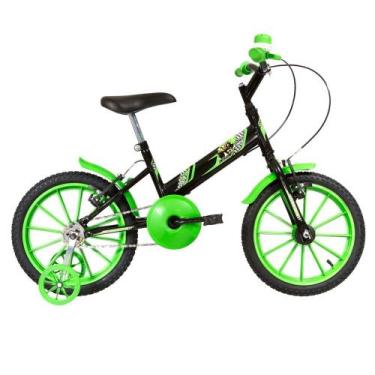 Imagem de Bicicleta Ultra Kids T Preto E Verde Aro 16  - Ultrabike