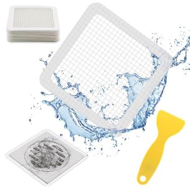 Imagem de 50 coletores de cabelo descartáveis para ralo de chuveiro, coletor de cabelo de ralo de chuveiro, filtro de ralo de pia de banheiro, capas de drenagem descartáveis, coletores de cabelo de drenagem