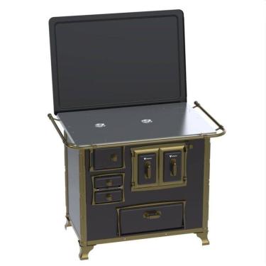 Imagem de Fogao a Lenha N 2 Renaissance Chapa de Aluminio Preto